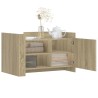 Table basse chêne sonoma 80x50x50 cm bois d'ingénierie 619565619565