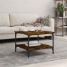 Table basse chêne fumé 55x55x40 cm bois d'ingénierie 619566619566