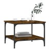 Table basse chêne fumé 55x55x40 cm bois d'ingénierie 619566619566