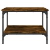 Table basse chêne fumé 55x55x40 cm bois d'ingénierie 619566619566