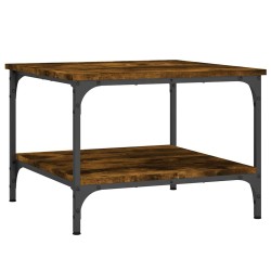 Table basse chêne fumé 55x55x40 cm bois d'ingénierie 619566619566