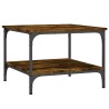 Table basse chêne fumé 55x55x40 cm bois d'ingénierie 619566619566