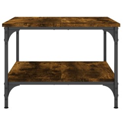 Table basse chêne fumé 55x55x40 cm bois d'ingénierie 619566619566