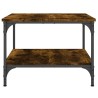 Table basse chêne fumé 55x55x40 cm bois d'ingénierie 619566619566
