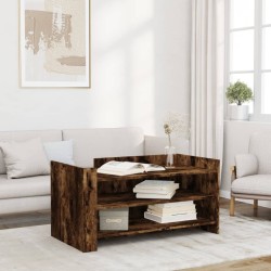 Table basse chêne fumé 100x50x50 cm bois d'ingénierie 619567619567
