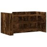 Table basse chêne fumé 100x50x50 cm bois d'ingénierie 619567619567
