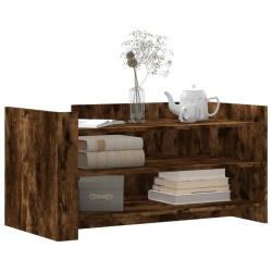 Table basse chêne fumé 100x50x50 cm bois d'ingénierie 619567619567