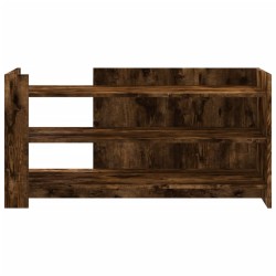 Table basse chêne fumé 100x50x50 cm bois d'ingénierie 619567619567
