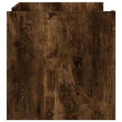 Table basse chêne fumé 100x50x50 cm bois d'ingénierie 619567619567