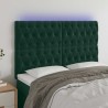 Tête de lit à LED Vert foncé 160x7x118/128 cm Velours 619570619570