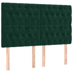 Tête de lit à LED Vert foncé 160x7x118/128 cm Velours 619570619570