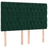 Tête de lit à LED Vert foncé 160x7x118/128 cm Velours 619570619570