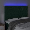 Tête de lit à LED Vert foncé 160x7x118/128 cm Velours 619570619570