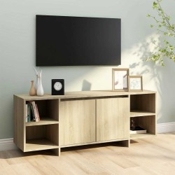 Meuble TV chêne sonoma 130x35x50 cm bois d'ingénierie 619574619574