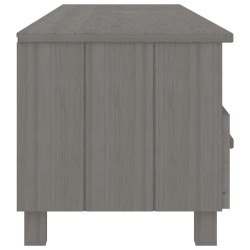Meuble TV HAMAR Gris clair 158x40x40 cm Bois massif de pin 619575619575