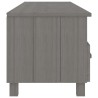 Meuble TV HAMAR Gris clair 158x40x40 cm Bois massif de pin 619575619575