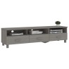 Meuble TV HAMAR Gris clair 158x40x40 cm Bois massif de pin 619575619575