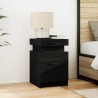 Cabinet de chevet avec tiroir 2 pcs Chêne noir 35 x 39 x 55 cm 619579619579