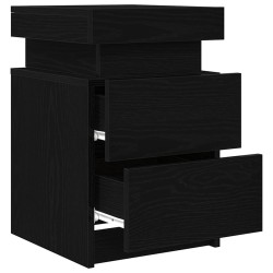 Cabinet de chevet avec tiroir 2 pcs Chêne noir 35 x 39 x 55 cm 619579619579