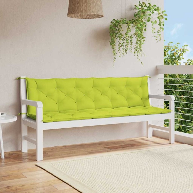 Coussin de banc de jardin vert vif 200x(50+50)x7cm tissu oxford 619580619580