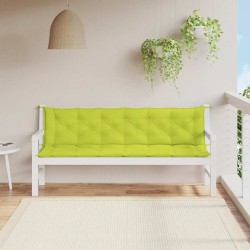 Coussin de banc de jardin vert vif 200x(50+50)x7cm tissu oxford 619580619580