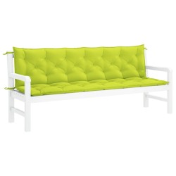 Coussin de banc de jardin vert vif 200x(50+50)x7cm tissu oxford 619580619580
