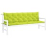 Coussin de banc de jardin vert vif 200x(50+50)x7cm tissu oxford 619580619580