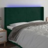 Tête de lit à LED Vert foncé 163x16x118/128 cm Velours 619584619584