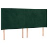 Tête de lit à LED Vert foncé 163x16x118/128 cm Velours 619584619584