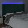 Tête de lit à LED Vert foncé 163x16x118/128 cm Velours 619584619584