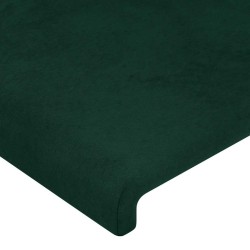 Tête de lit à LED Vert foncé 163x16x118/128 cm Velours 619584619584