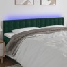 Tête de lit à LED Vert foncé 160x5x78/88 cm Velours 619585619585
