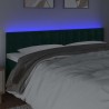 Tête de lit à LED Vert foncé 160x5x78/88 cm Velours 619585619585