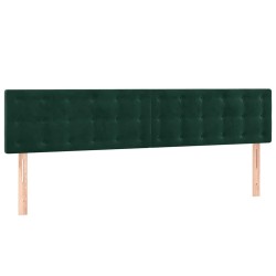 Tête de lit à LED Vert foncé 160x5x78/88 cm Velours 619585619585
