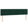Tête de lit à LED Vert foncé 160x5x78/88 cm Velours 619585619585