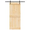 Porte coulissante NARVIK Naturel et noir 85 x 210 cm (152,5 cm) 619586619586