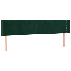 Tête de lit à LED Vert foncé 203x16x78/88 cm Velours 619587619587