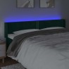 Tête de lit à LED Vert foncé 203x16x78/88 cm Velours 619587619587