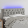 Tête de lit à LED Gris clair 90x7x78/88 cm Tissu 619590619590