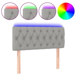 Tête de lit à LED Gris clair 90x7x78/88 cm Tissu 619590619590