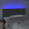 Tête de lit à LED Gris foncé 80x5x78/88 cm Tissu 619592619592