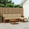 Ensemble de canapés d'extérieur 6 pcs Naturel et Beige 619597619597