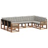 Ensemble de canapés d'extérieur 9 pcs Gris Naturel et Clair 619600619600