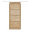 Porte coulissante Naturel et Blanc 86 x 198,5 cm 619601619601