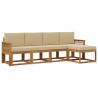 Ensemble de canapés d'extérieur 5 pcs Naturel et Beige 619602619602