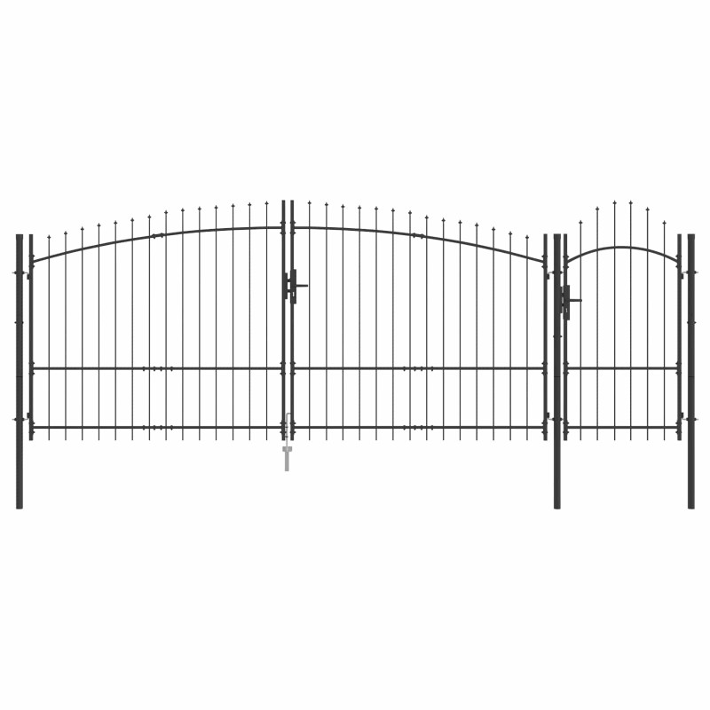 Porte de Jardin Woerden Gris 195 x 400 cm Acier 619603619603