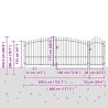 Porte de Jardin Woerden Gris 195 x 400 cm Acier 619603619603