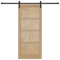 Porte coulissante Naturel 86 x 198,5 cm Bois de pin massif 619608619608