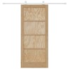 Porte coulissante Naturel et Blanc 86 x 198,5 cm 619613619613