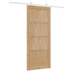 Porte coulissante Naturel et Blanc 86 x 198,5 cm 619613619613